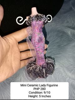 Mini Ceramic Lady Figurine Jewelry Organizer