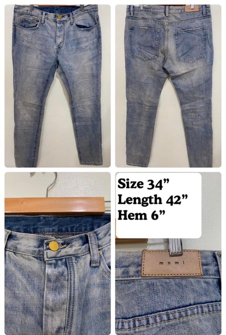 MNML Denim Jeans (Category: Jeans) located in Quezon City. Submitted by cannadr3w (Listing ID 1302185554, Image 1). Description: FOR SALE‼️ MNML Denim Jeans Excellent used condition Slim fit Non stretch. No inclusion. AUTO PASS sa BURAOT‼️ Loc: Kamuning, QC.