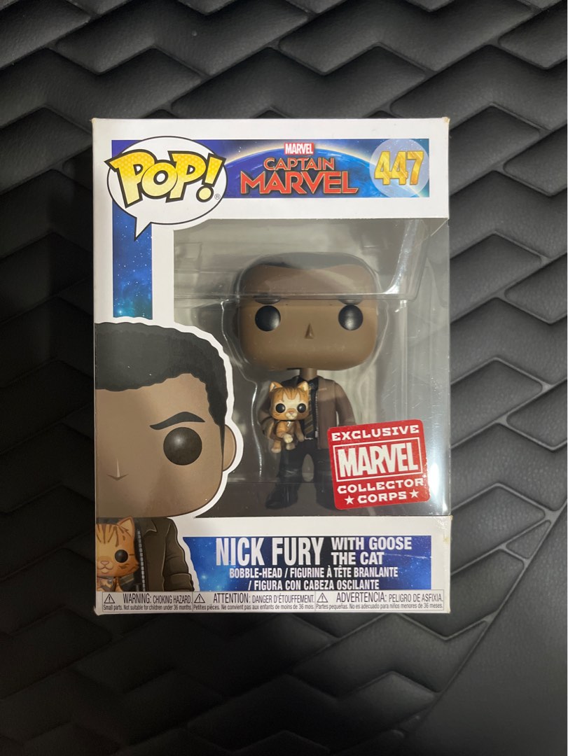 Nick Fury Goose Captain Marvel Funko Pop Marvel Collector Corps