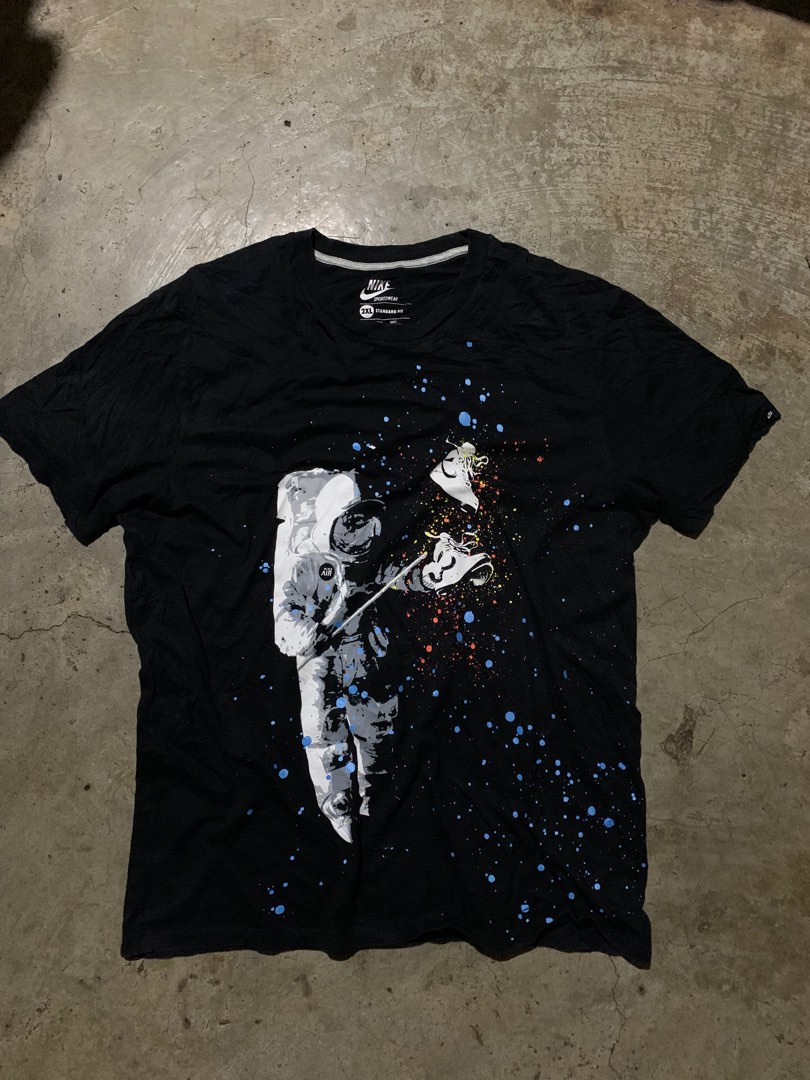 Nike Astronaut Paint Splatter Big Print Back Front Tee Men s Fashion Tops Sets Tshirts Polo Shirts on Carousell