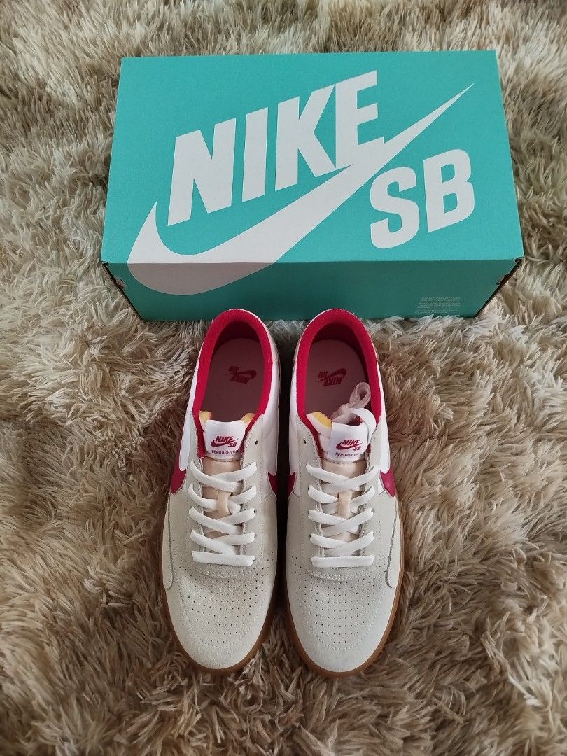 Nike men's SB Heritage Vulc (Category: Sneakers) located in Naic. Submitted by JustRandomThings (Listing ID 1302129682, Image 1). Description: Brand new and legit Us 9.5M 27.5cm Eu43 Mall price: Php 3,195 Selling: Php 1,500 ✨️LAST PRICE POSTED✨️ ❌️ no haggling❌️ payment first policy if in doubt, do not buy SF NOT INCLUDED MOP: gcash paymaya Courier: J&T lalamove available for meetup around hillsview naic, tanza mcdo, tejero.