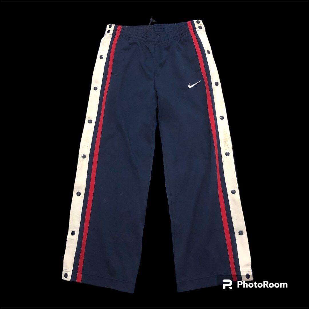 NIKE SIDE BUTTON TRACK PANTS VINTAGE Men s Fashion Bottoms Joggers on Carousell