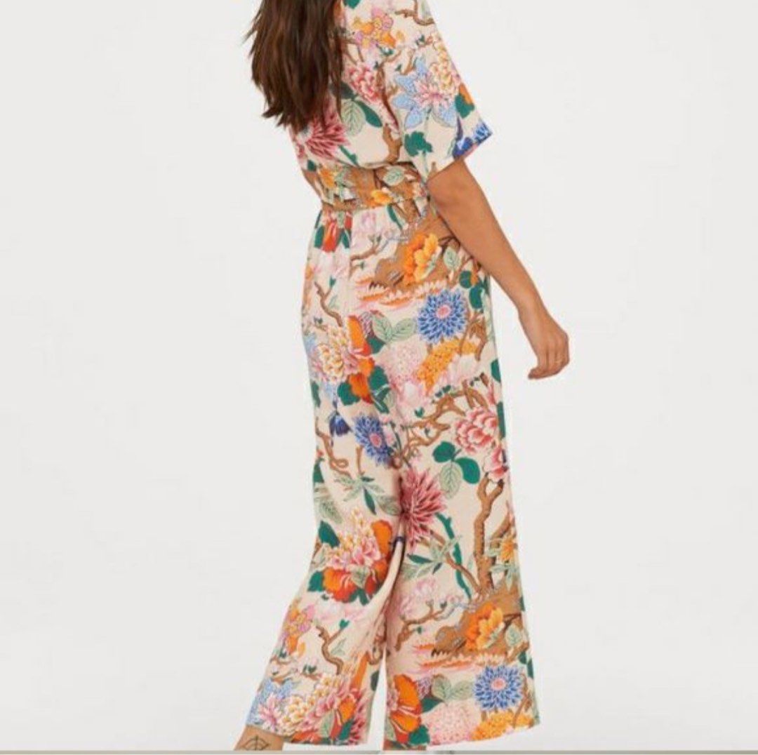 NWT GP J Baker X H M Floral Print Short Sleeves Jumpsuit Women s Fashion Dresses Sets Jumpsuits on Carousell