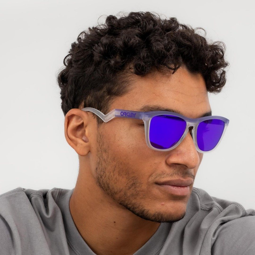 Oakley Frogskins Hybrid Matte Transparent Lilac Clear Frame Prizm ...