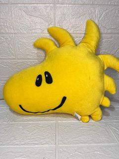 Peanuts Snoopy Character: Woodstock Head Yellow Pillow x Plush/Stufftoy
