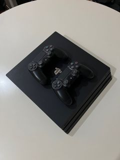 PS4 1TB w/ 2 OEM controllers, box, receipt  and games