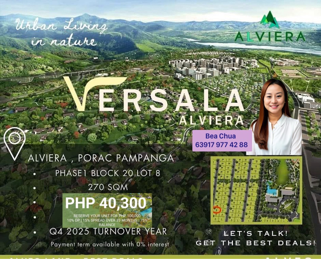 Residential Lot for Sale in Clark Alviera Versala Montala Corvia