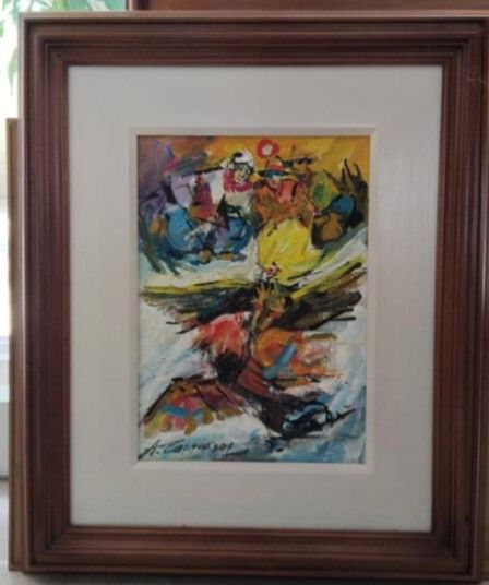 Sabong artwork by Angel Cacnio (Category: Art & Prints) located in Manila. Submitted by megaworld_art (Listing ID 1302043134, Image 1). Description: complete ducuments 💯📌 free delivery metro manila. limited pieces 📌💯.