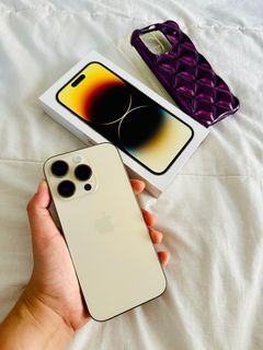 Sale or Swap Iphone 14 pro (NOT MAX) 256gb Smartlocked Gold ntc