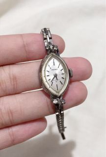 seiko vintage white gold watch