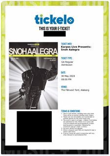 Snoh Aalegra Live in Manila - Ticket