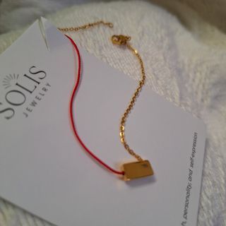 Solis Jewelry Lucky Red Gold Chain Bracelet
