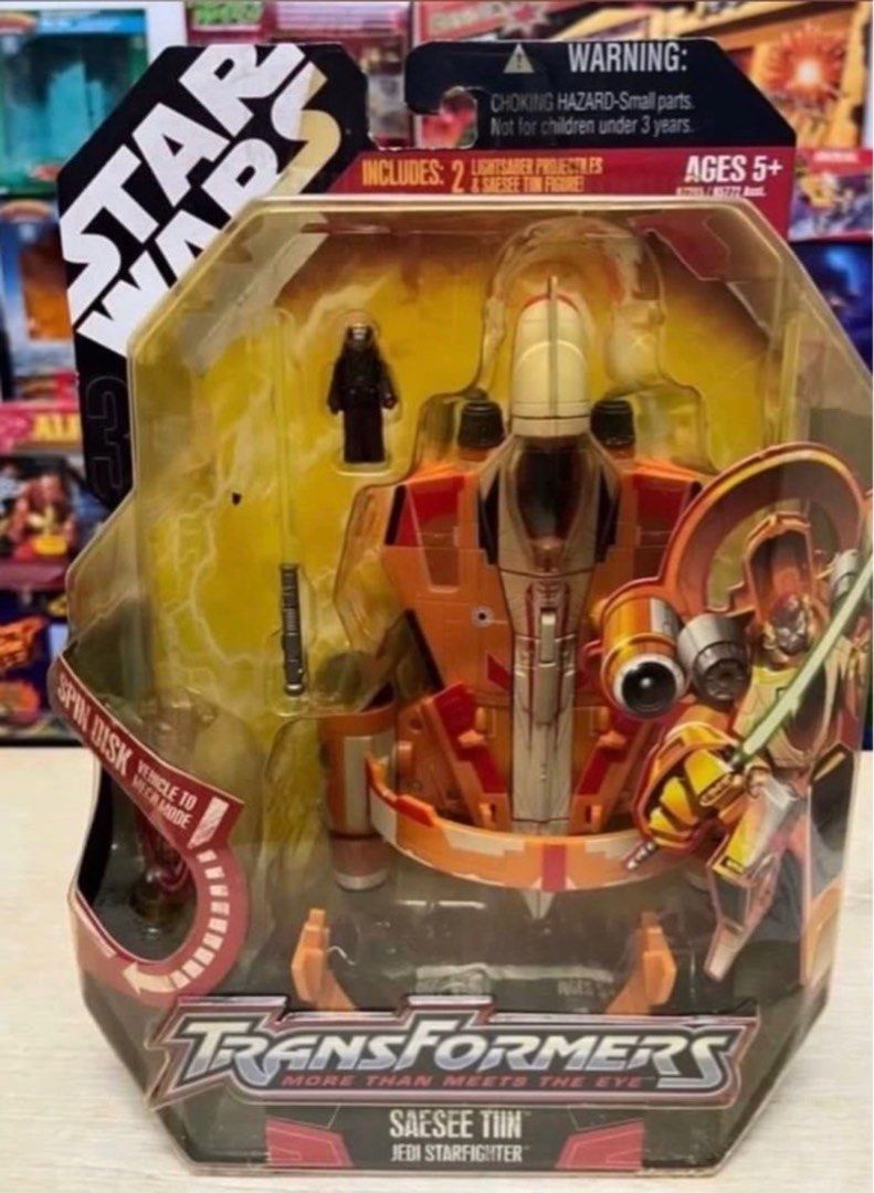 STAR WARS TRANSFORMERS SAESEE TIIN JEDI STARFIGHTER (2007), Hobbies ...