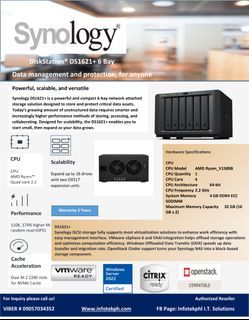 Synlogy DiskStation® DS1621+ 6 Bay Tower