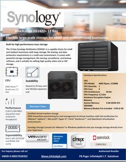 Synology NAS  DiskStation DS2422+ 12 Bay Tower