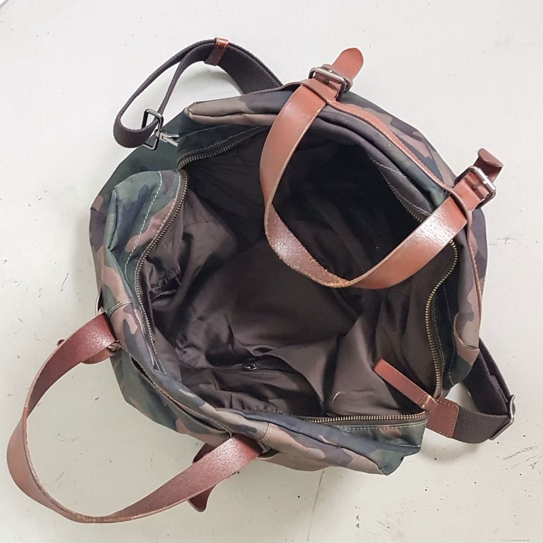 Trendy FOSSIL Camouflage Messenger Bag, Designer Tote Bag, Duffle Bag