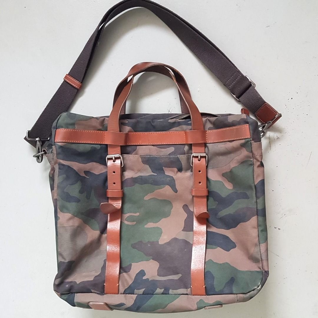 Trendy FOSSIL Camouflage Messenger Bag, Designer Tote Bag, Duffle Bag
