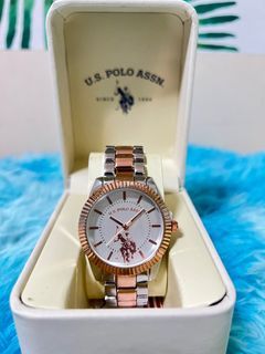 US Polo Assn. Authentic/Original Wowens Watch Two Tone Silver and Rose Gold