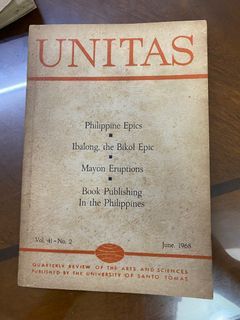VINTAGE UNITAS UST UNIVERSITY OF SANTO TOMAS ARTS AND SCIENCES BOOK publishing PHILIPPINE EPICS USED