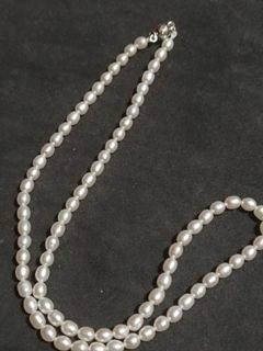 White Rice Pearl Necklace from Japan