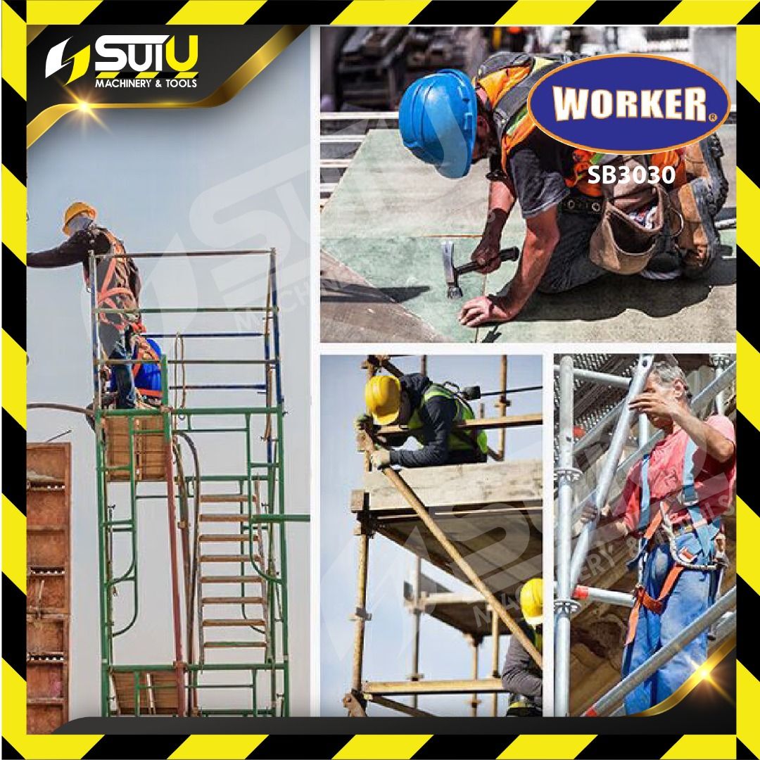 WORKER SB3030 Full Body Safety Harness with 2 Hook, Furniture & Home ...