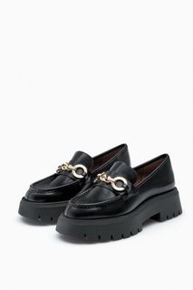 ZARA CHUNKY LOAFERS WITH CHAIN