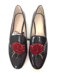 ZARA rose slip on loafers
