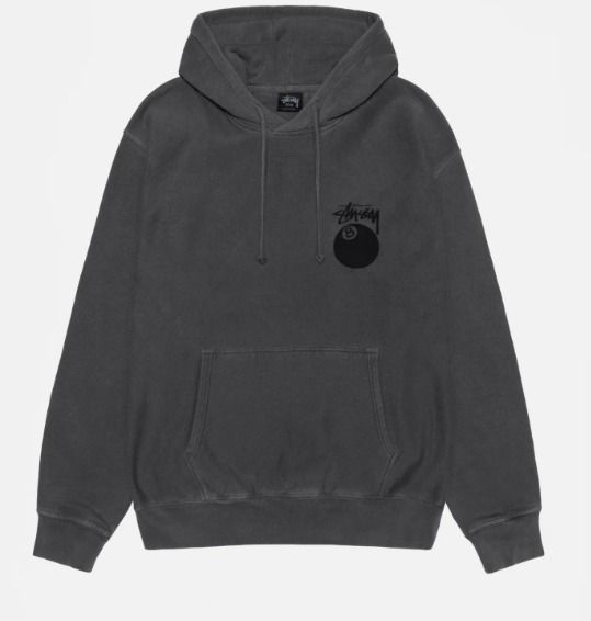100 Authentic Stussy 8 BALL HOODIE PIGMENT DYED
