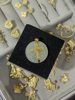 18k Saudi Gold St. Benedict Pendant