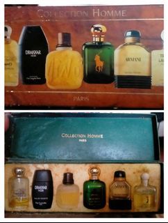 (1990s) Collection Homme Paris Prestige Et Collections Old Collectible Perfumes Colognes Designer Drakkar Noir Polo Ralph Lauren Giorgo Armani  Lancome Mini Perfume Cologne for Men
