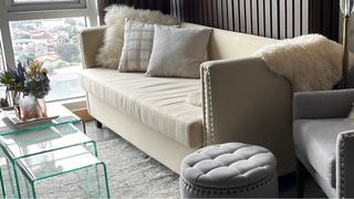 3 seater sofa - cream color (1910 x 750 mm)
