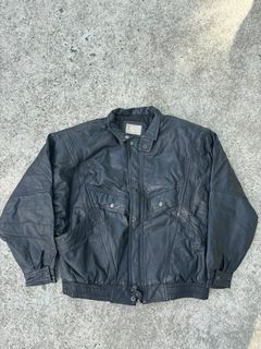 90's Vintage Bomber Leather Jacket