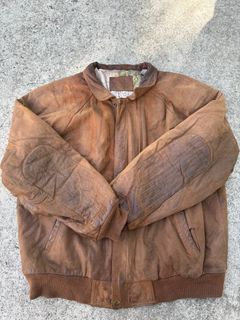 90's Vintage Marlboro Map Leather Jacket