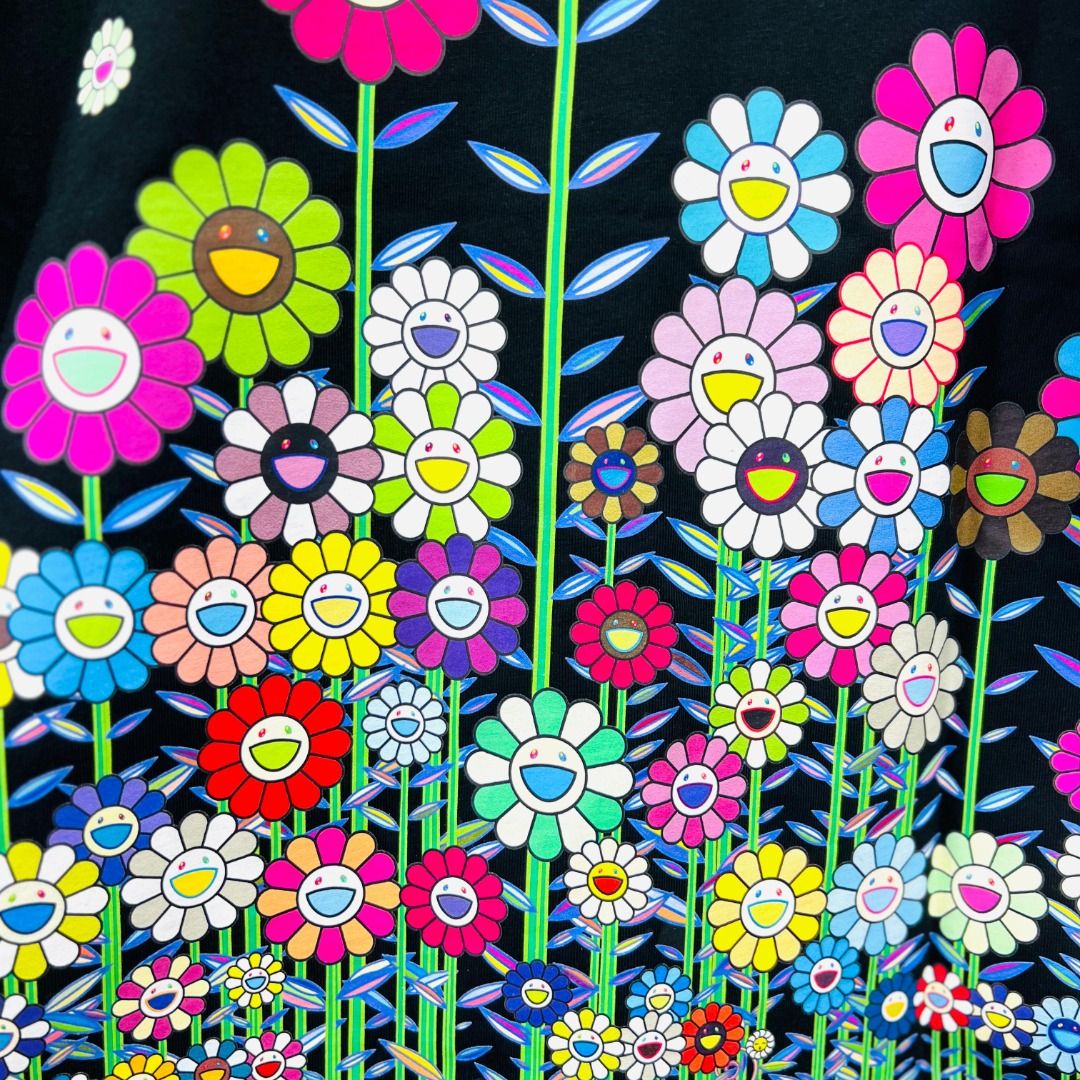 未開封品もののけ京都村上隆TシャツXLサイズ半袖 Tシャツ 金色の空の夏のお花畑 村上隆 Tシャツ 「舞妓さん アニメ風」もののけ京都 新品未開封