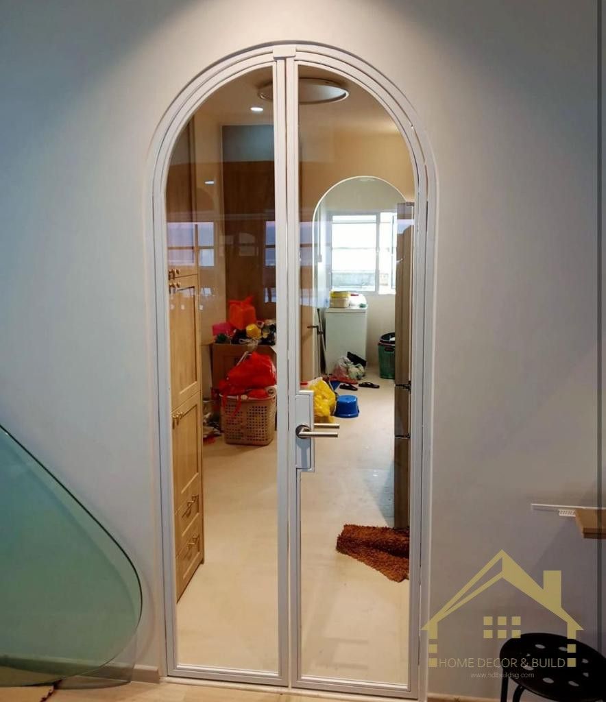 👉 Mild Steel Tempered Glass Swing French Door 👈63109199889923114