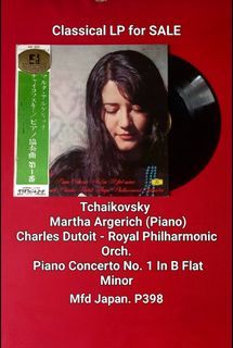 🔴 TCHAIKOVSKY- Martha Algerich (Piano) Piano Concerto No.1. in B flat minor.  Vinyl Record LP Plaka for SALE✔️