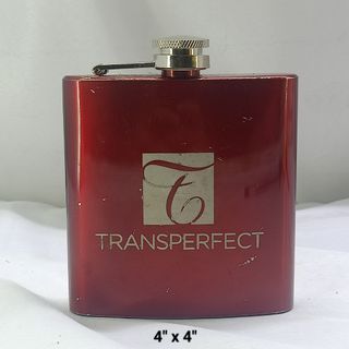 AJ12 Red Stainless steel 6 oz Flask from UK for 90
