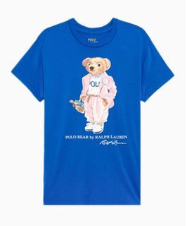AUTHENTIC BLUE Polo Ralph Lauren Picnic Polo Bear Women's T-Shirt