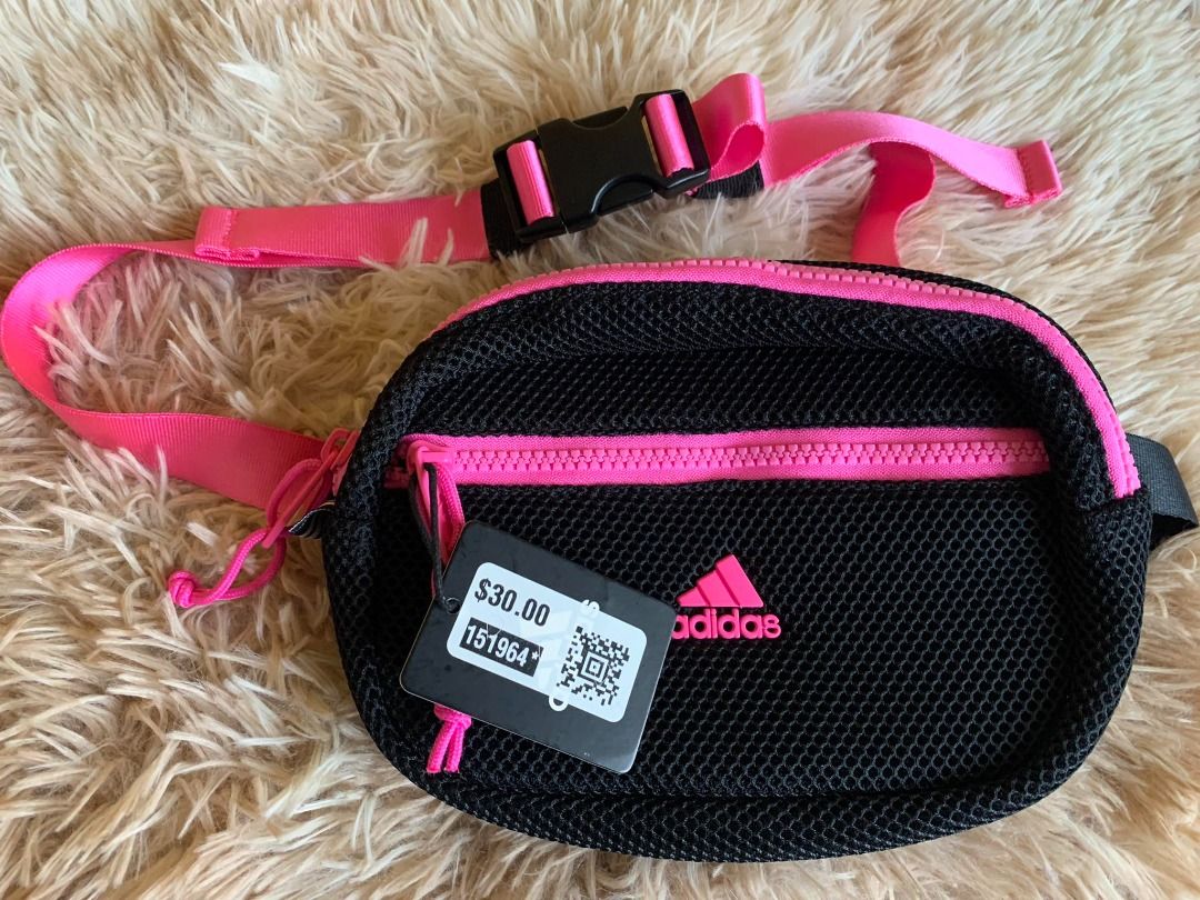 Authentic Brand New Adidas Airmesh Waist Pack Black/Pink, Women's