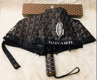 *DUBAI PRE-ORDER!* Authentic Goyard Bifold Goyardine Canvas Black/Tan Umbrella