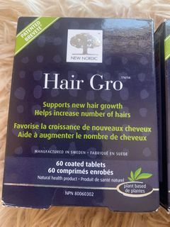 Authentic Hair Gro 60 Tablets New Nordic Brand
