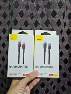 Baseus type c charger cable ipad iphone macbook fast charger type c to type c