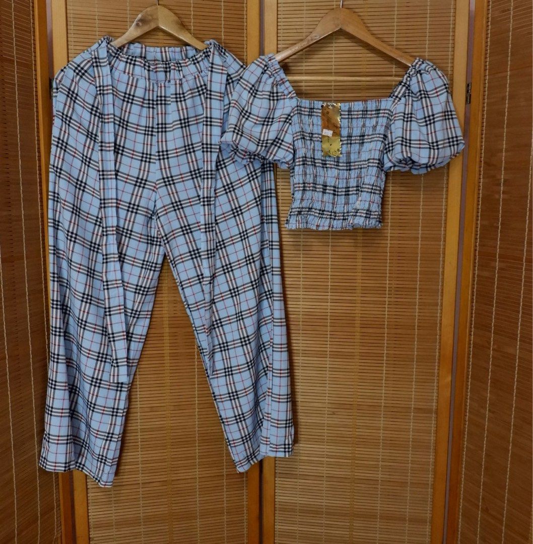 Brandnew Pants Coordinates (blue) (Category: Sets or Coordinates) located in Cainta. Submitted by vestito_bestida (Listing ID 1302228512, Image 2). Description: ⛔️ACTUAL PHOTO POSTED⛔️ 👉 Brandnew 👉 BKK Pants Coordinates 👉 Color: blue 👉 Size: small to large 👉 Waist: 26" to 32" 👉 Length: 37" 👉 Bust: free size 👉 Flatlay measured using medida 👉 Actual photo posted. 👉 No filter. Colors may vary due to lightning and photo quality. .