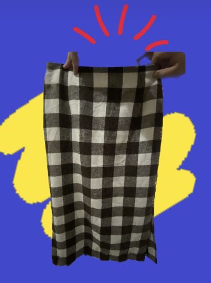 Brown and White Plaid Midi Skirt (Category: Skirts) located in Pasig City. Submitted by cootgoat (Listing ID 1302325561, Image 1). Description: - fits up to 34in waist - thrifted, needs washing - with side zipper - back is garterized helping tags: plaid, gingham, checkered, plus size, maxi skirt, cottagecore, office siren, western, cowboy, cowgirl.