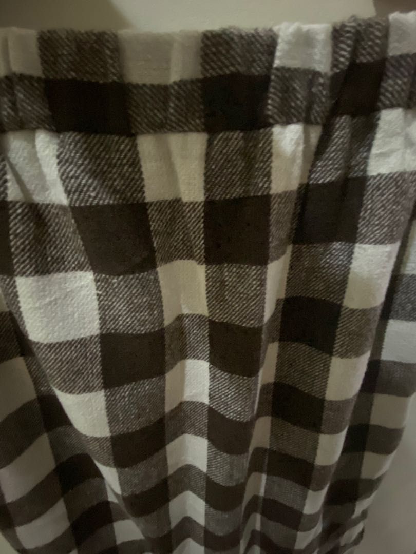 Brown and White Plaid Midi Skirt (Category: Skirts) located in Pasig City. Submitted by cootgoat (Listing ID 1302325561, Image 3). Description: - fits up to 34in waist - thrifted, needs washing - with side zipper - back is garterized helping tags: plaid, gingham, checkered, plus size, maxi skirt, cottagecore, office siren, western, cowboy, cowgirl.
