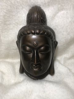 Buddha Face Cast Iron Wall Hanging Display-With Marking
