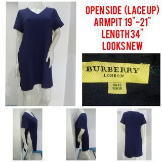 Burberry Dark Blue O-Ring (Lace up) Dress