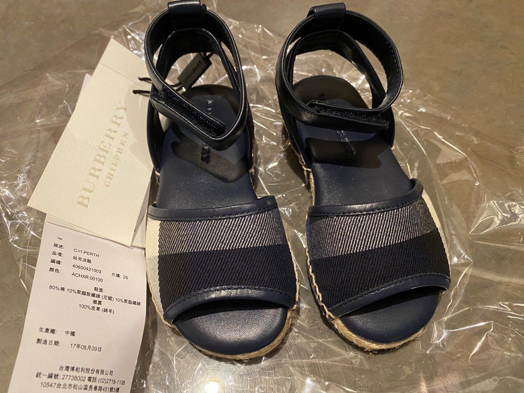 burberry sandals kids blue