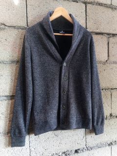 Knitted Cardigan blueforce for men in gray