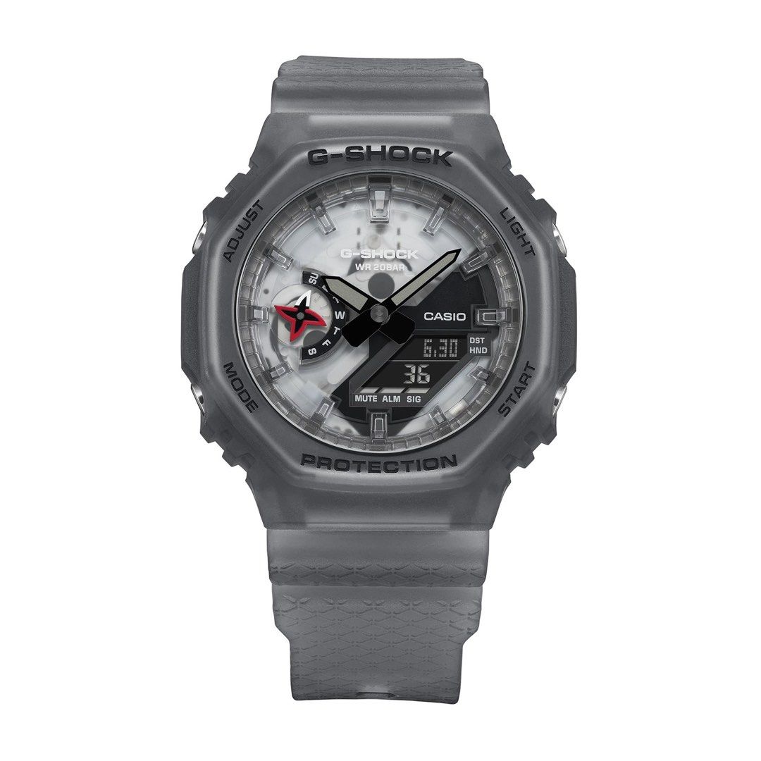 Casioak Ninja GA2100NNJ-8 GA2100NNJ-8A (Category: Men's Watches) located in Manila. Submitted by seikowatchfactory (Listing ID 1302349451, Image 1). Description: BNIB 10/10 Model: Casio Gshock GA2100NNJ-8A Price: 6995 Specifications: Case Size: 48.5 x 45.4 x 11.8mm Case and Bezel Material: Carbon/Resin Shock Resistant Carbon Core Guard structure Approx. battery life: 3 years on SR726W X 2 Weight: 56g Band: Resin Band 200m Water Resistance Mineral